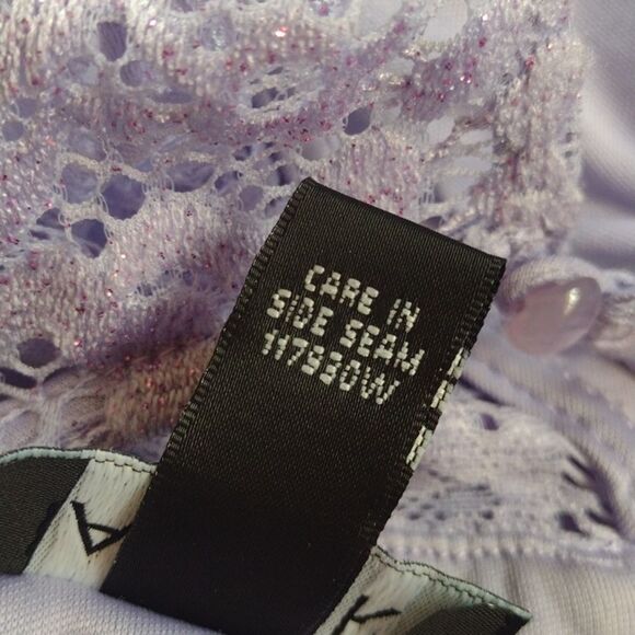 A. Byer Floor Length Sparkly Lace Light Purple Sleeveless Dress Size 9 - Picture 10 of 15